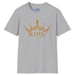 King Without a Queen Tee – Bold Single-Status Crown T-shirt Sport Grey by Tees For Singles