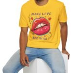 Make Love Not War Premium Tee 💋 Peace, Love & Good Sexy Vibes! Vintage Look ✨ by Tees For Singles