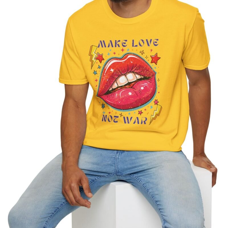 Make Love Not War Premium Tee 💋 Peace, Love & Good Sexy Vibes! Vintage Look ✨ by Tees For Singles