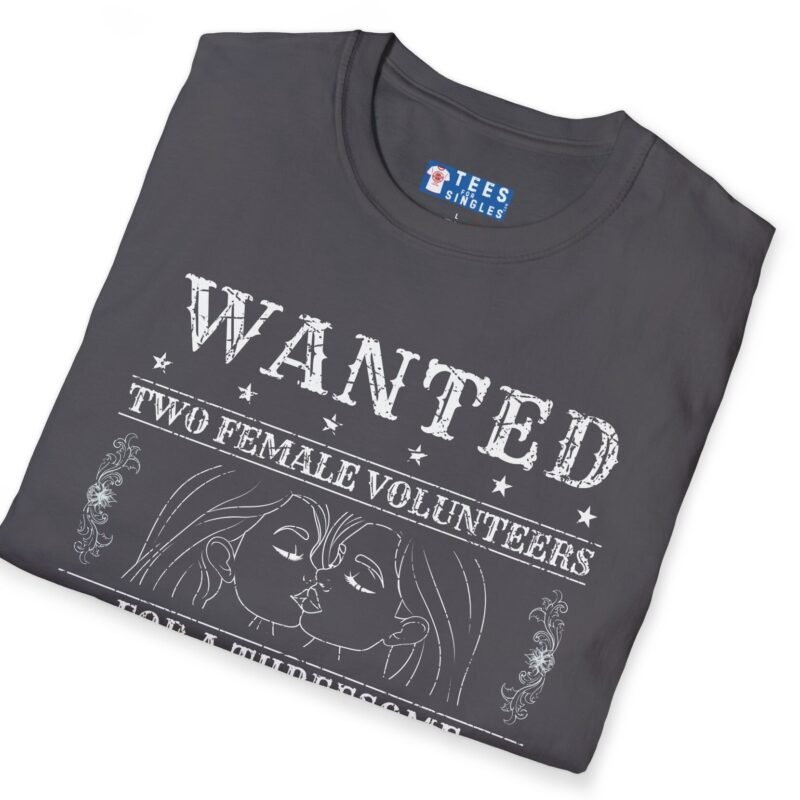 Wanted Two Females For A Threesome Premium T-Shirt Girls Graphics 😂 – Funny Vintage Distressed Design by Tees For Singles