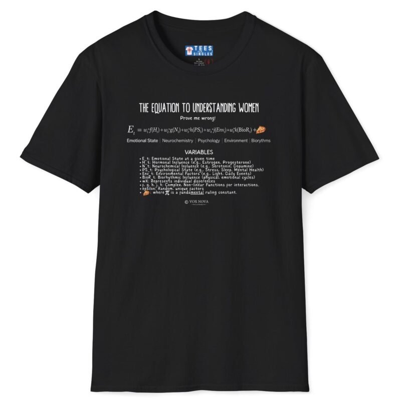 The Equation to Understanding Women (Prove Me Wrong) Look At The Fine FundaMENTAL Print! 📊❤️‍🔥Funny Tee by Tees For Singles