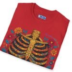 Mi Corazón Anhela Tu Amor Romantic Skeleton Ribcage Día de Muertos Design Tee -🌹💀 by Tees For Singles