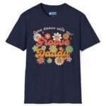 Groove Daddy – Come Dance With Me! Retro Flirty Tee 🌼🕺 Navy by Tees For Singles