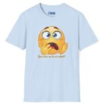 You Want Me To Do What?! Funny Emoji Tee 😱🤔- Icebreaker Light Blue by Tees For Singles