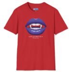 Love At First Bite Pureblood Vampire Lips Statement Tee🧛‍♀️🩸- For Those In The Know Red by Tees For Singles