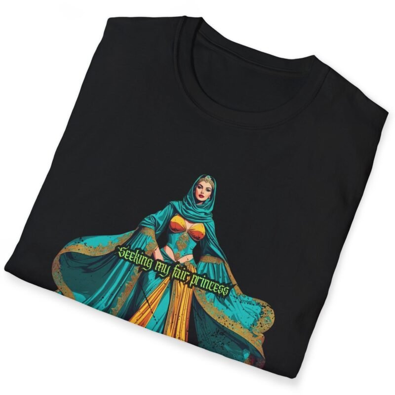 Seeking My Fair Princess Romantic Goth Graphic Tee 🖤👑 Black by Tees For Singles