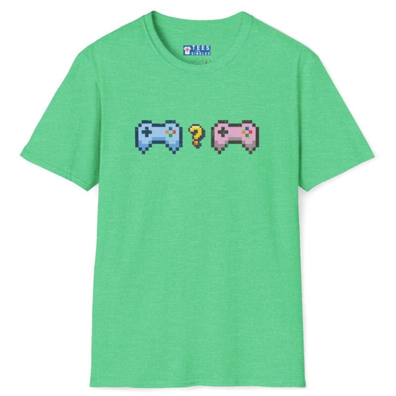 Looking for Player 2 Tee 🎮 (No Heart) Video Gamer Flirty T-Shirt Heather Irish Green by Tees For Singles