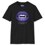 Love At First Bite Pureblood Vampire Lips Statement Tee🧛‍♀️🩸- For Those In The Know Black by Tees For Singles