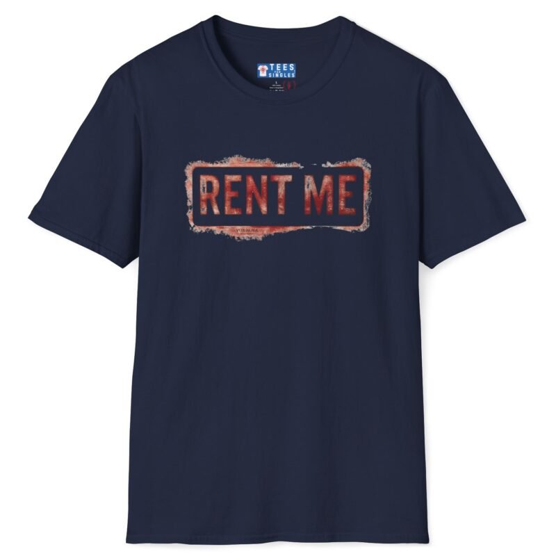 Rent Me Premium Tee 😉💸 Navy by Tees For Singles