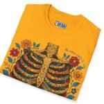 Mi Corazón Anhela Tu Amor Romantic Skeleton Ribcage Día de Muertos Design Tee -🌹💀 by Tees For Singles