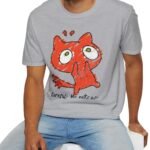 11051219966385380497_2048_custom.jpeg Careful! He Eats Us! π± Scared Cat Tee π(Think Dirty) Distressed Vintage Look T-Shirt by Tees For Singles