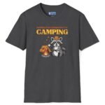 Seeking Fun Companion for Camping Tee ⛺🔥🐾- Vintage Look Cute Raccoon T-Shirt Dark Heather by Tees For Singles