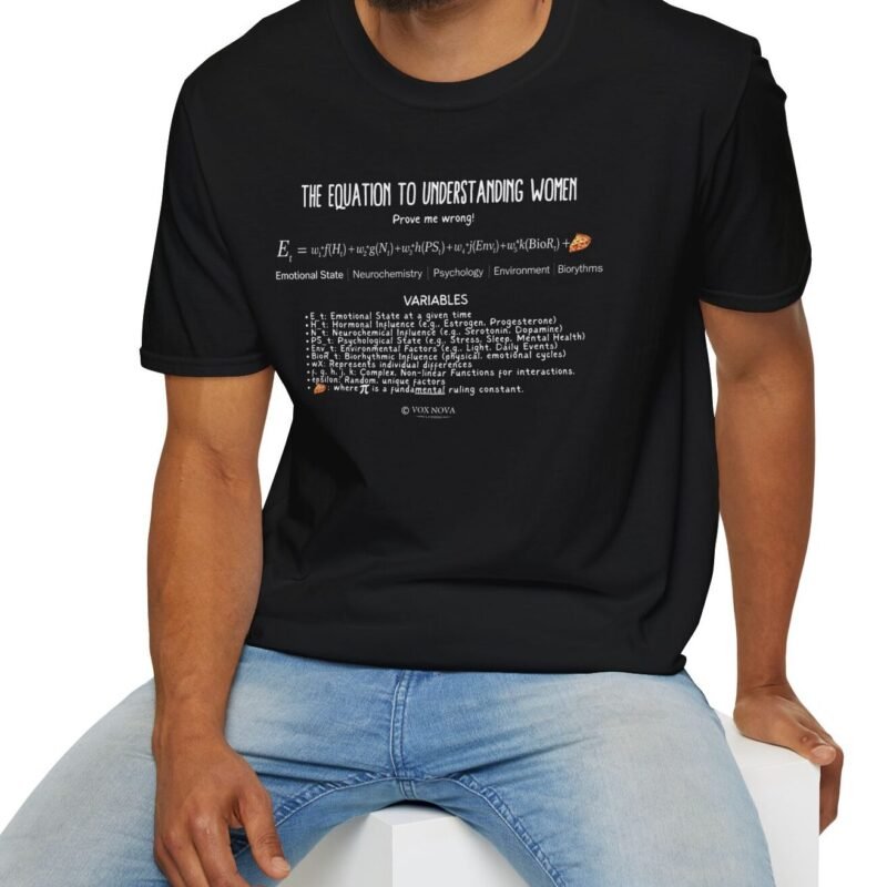 The Equation to Understanding Women (Prove Me Wrong) Look At The Fine FundaMENTAL Print! 📊❤️‍🔥Funny Tee by Tees For Singles