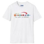 Show Me the Way to Uranus Tee 🪐😉 Funny Flirty T-shirt White by Tees For Singles