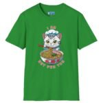 Cat Pho T-Shirt “I Am Hot Pho You” Cute Kawaii Ramen Cat Tee 🍜😼 Irish Green by Tees For Singles
