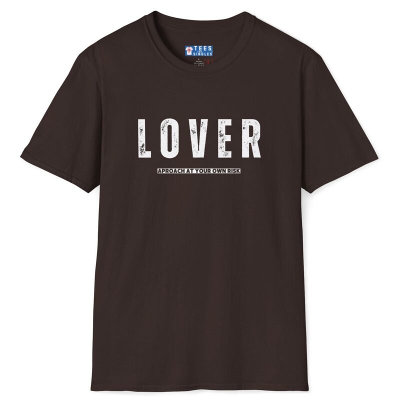 Lover – Approach At Your Own Risk Tee 😈🔥 ❤️🔥 Banter T-shirt Dark Chocolate by Tees For Singles