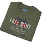 Free Wine If You Are Single – Chez My Place – Chill Cellar🍷T-shirt 😆 – Distressed Inviting Design T-shirt by Tees For Singles