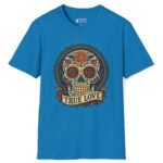 11626969659257654448_2048_custom.jpeg True Love Tee – Día De Los Muertos Inspired Skull Art 💀🌹 Sapphire by Tees For Singles