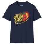Hot And Spicy Can You Handle It? T-Shirt Vintage Distressed Design🌶️ Navy by Tees For Singles