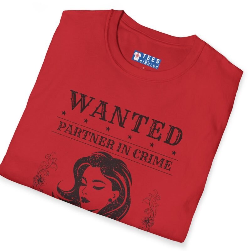 Wanted: Partner-in-Crime (If Deemed Fun) Vintage Poster Tee 🖤 by Tees For Singles
