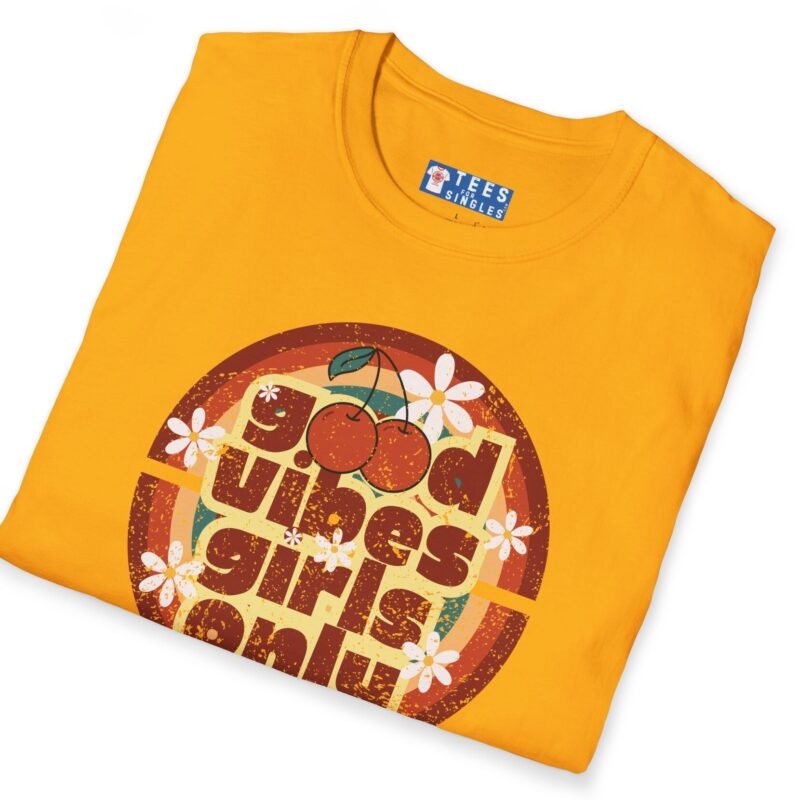 Good Vibes Girls Only 🍒 Retro Flirty Tee by Tees For Singles