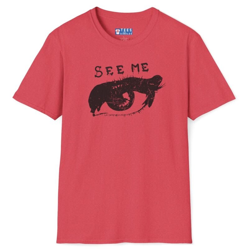 See Me Tee – Bold Attention-Getter 😎✨Be Noticed Heather Red by Tees For Singles