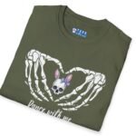 Dance With Me Skeleton Heart Tee 🖤🎸💀 Goth Industrial Metal – Distressed Look by Tees For Singles