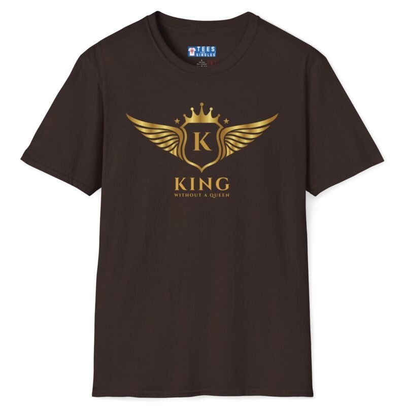 King Without A Queen (Find Your Queen) T-Shirt 👑 Tee Dark Chocolate by Tees For Singles