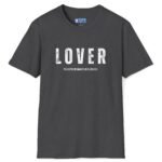 Lover – Approach At Your Own Risk Tee 😈🔥 ❤️🔥 Banter T-shirt Dark Heather by Tees For Singles