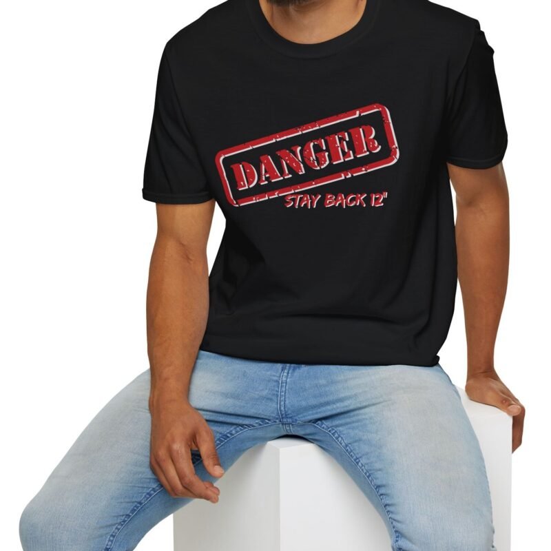 DANGER Stay Back 12″ Tee 😉 Your Flirtatious Ice-Breaker T-Shirt 💥 by Tees For Singles
