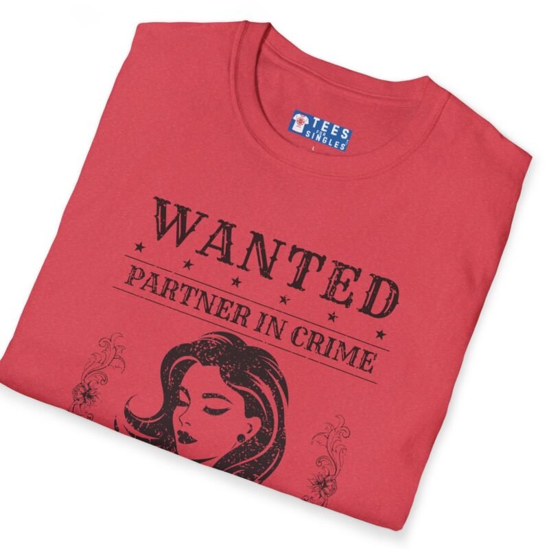 Wanted: Partner-in-Crime (If Deemed Fun) Vintage Poster Tee 🖤 by Tees For Singles
