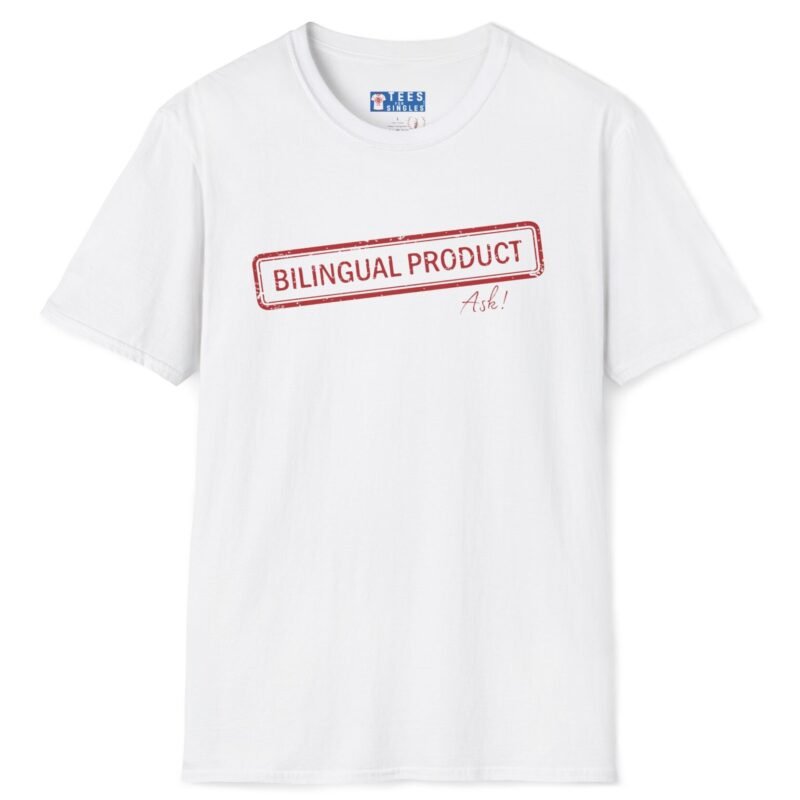 Bilingual Product: Ask! Premium Tee 🗣️❓ White by Tees For Singles