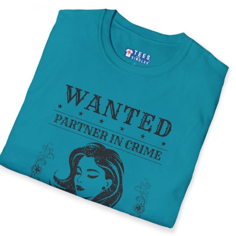 Wanted: Partner-in-Crime (If Deemed Fun) Vintage Poster Tee 🖤 by Tees For Singles
