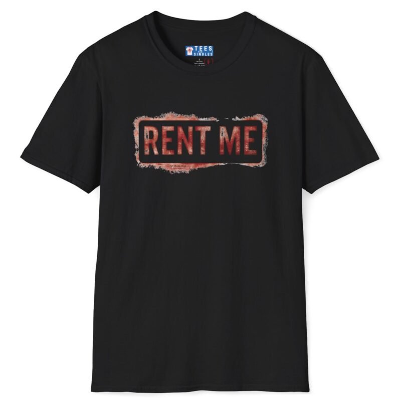 Rent Me Premium Tee 😉💸 Black by Tees For Singles