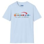 Show Me the Way to Uranus Tee 🪐😉 Funny Flirty T-shirt Light Blue by Tees For Singles