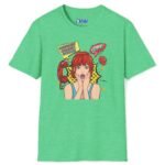 Quick, Give Him Your Number! Pop Art Tee 💥☎️ Wing Woman T-shirt Heather Irish Green by Tees For Singles