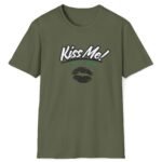 Kiss Me I’m ‘Ish 💋 Playful Flirty Tee – Get Kisses Irish Or Not Military Green by Tees For Singles