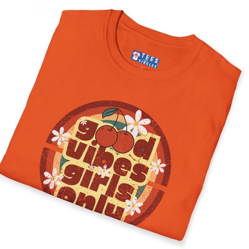 Good Vibes Girls Only 🍒 Retro Flirty Tee by Tees For Singles