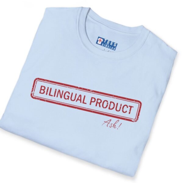 Bilingual Product: Ask! Premium Tee 🗣️❓ Light Blue by Tees For Singles