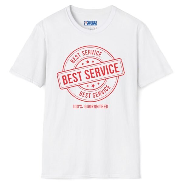 Best Service 100% Guaranteed Tee 😉 Your Partner in Flirty Fun! 🌟 White by Tees For Singles