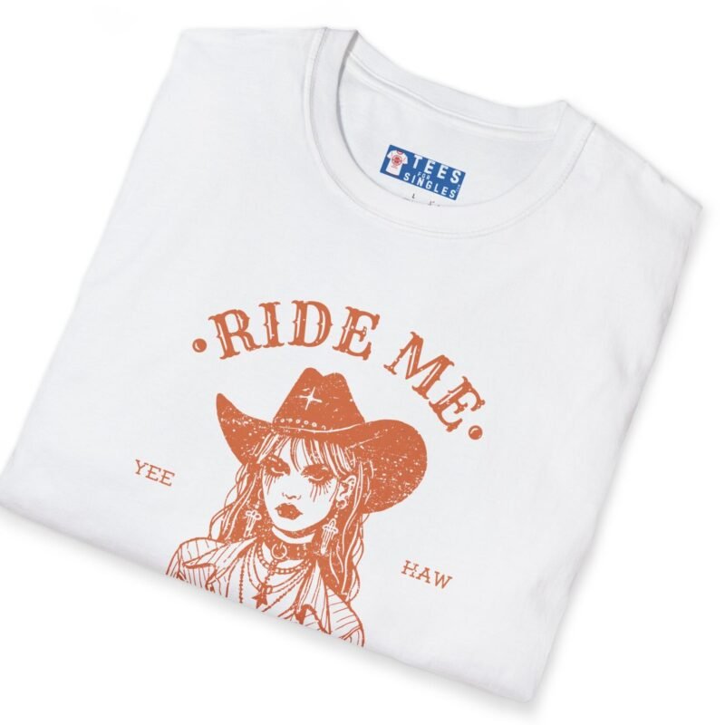 Ride Me, Cowgirl Goth Grunge Design Tee 🤠🔥 by Tees For Singles