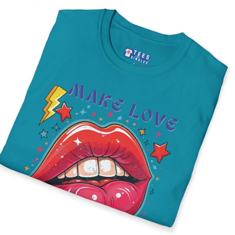 Make Love Not War Premium Tee 💋 Peace, Love & Good Sexy Vibes! Vintage Look ✨ by Tees For Singles