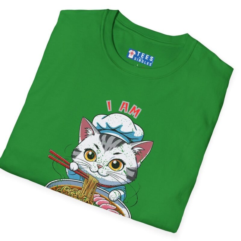 Cat Pho T-Shirt “I Am Hot Pho You” Cute Kawaii Ramen Cat Tee 🍜😼 by Tees For Singles