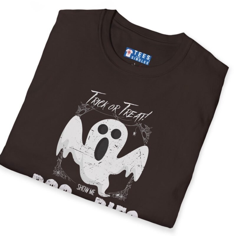 Trick Or Treat Show Me BOO.BIES! Premium Tee. Funny Halloween Ghost T-shirt by Tees For Singles - Reaction Fashion