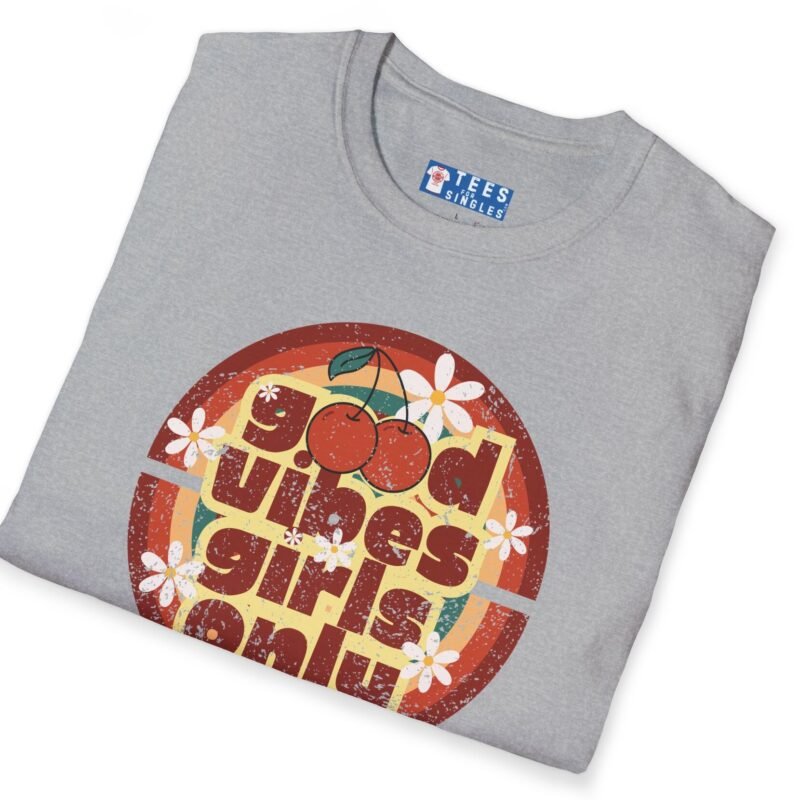 Good Vibes Girls Only 🍒 Retro Flirty Tee by Tees For Singles