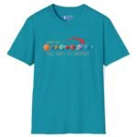 Show Me the Way to Uranus Tee 🪐😉 Funny Flirty T-shirt Tropical Blue by Tees For Singles