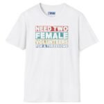 Need Two Female Volunteers For A Threesome (Vintage Color Strips) Funny T-Shirt 😉😂 White by Tees For Singles