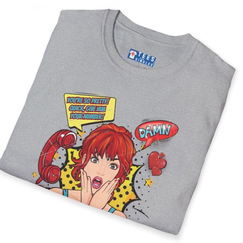 Quick, Give Him Your Number! Pop Art Tee 💥☎️ Wing Woman T-shirt by Tees For Singles