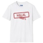 100% Halal Tee 🌙✨ White by Tees For Singles