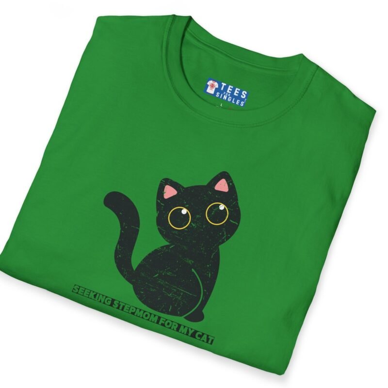 Seeking Stepmom For My Cat Flirty Tee 😼🖤 by Tees For Singles